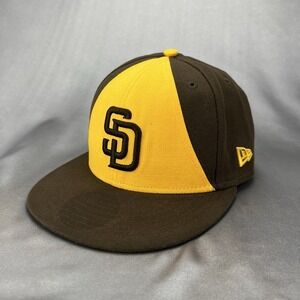 San Diego Padres New Era Yellow Brown Two-Tone 59FIFTY Fitted Hat Men's 7 3/8